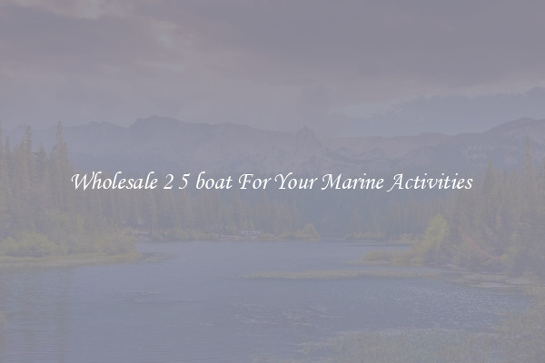 Wholesale 2 5 boat For Your Marine Activities 