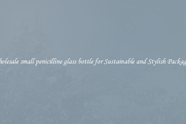 Wholesale small penicilline glass bottle for Sustainable and Stylish Packaging