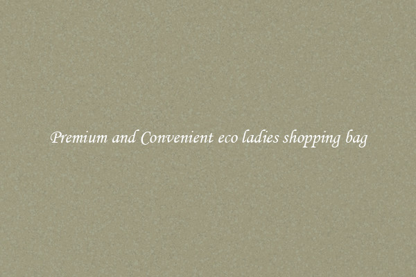 Premium and Convenient eco ladies shopping bag