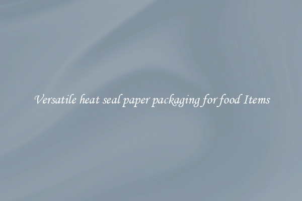 Versatile heat seal paper packaging for food Items
