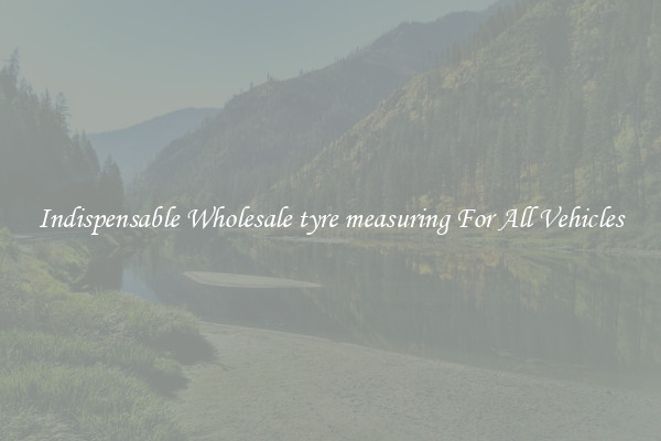 Indispensable Wholesale tyre measuring For All Vehicles