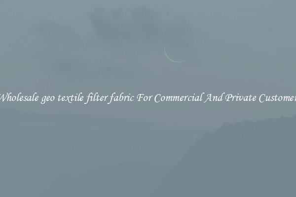 Wholesale geo textile filter fabric For Commercial And Private Customers