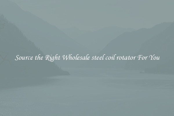 Source the Right Wholesale steel coil rotator For You