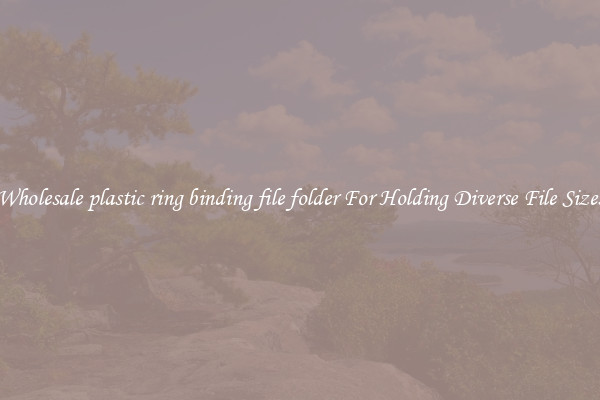 Wholesale plastic ring binding file folder For Holding Diverse File Sizes