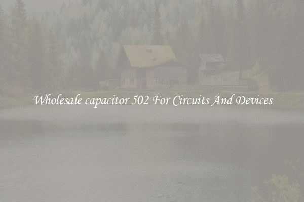 Wholesale capacitor 502 For Circuits And Devices