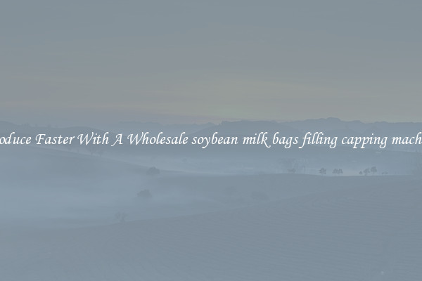 Produce Faster With A Wholesale soybean milk bags filling capping machine