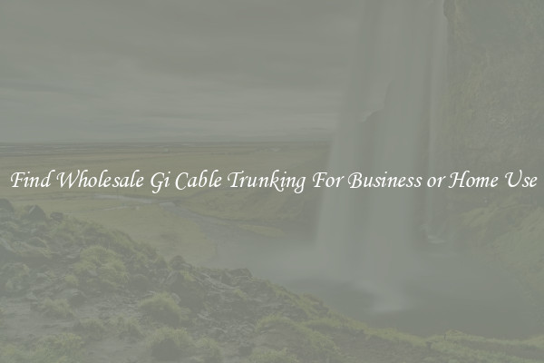 Find Wholesale Gi Cable Trunking For Business or Home Use