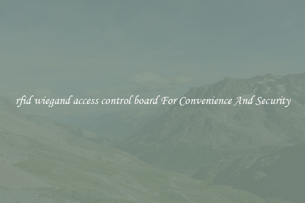 rfid wiegand access control board For Convenience And Security