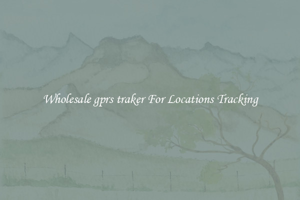 Wholesale gprs traker For Locations Tracking